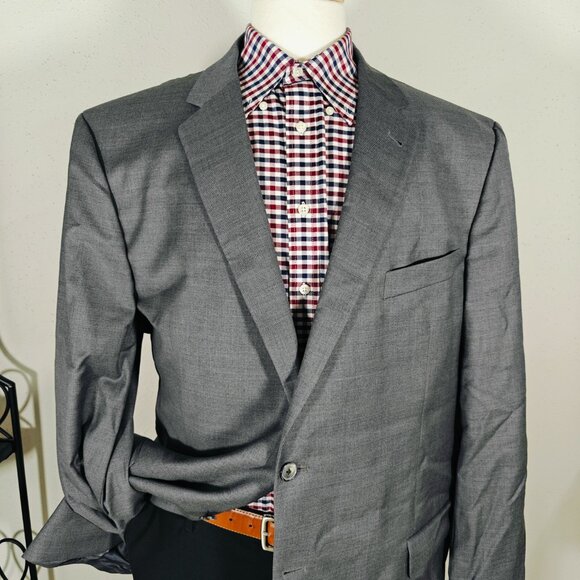 Joseph Abboud Men's Sport Coat Blazer Model 1402/4B‎ Gray Wool Zignone 100s 50L - Picture 2 of 16